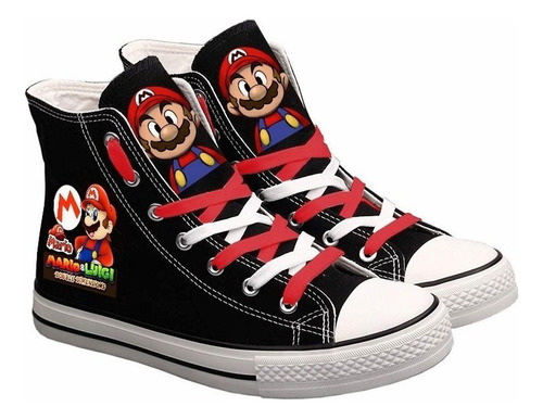 Qzapatos De Lona Super Mario Bros Zapatos De Skateboard Moda