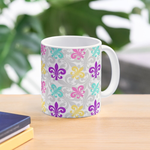 Imagen 3 de 4 de Taza Mug Impreso Regalo Palabra Fe Amor Flor De Lis