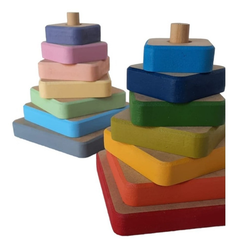Juegos De Encastre En Madera Color Los Colores