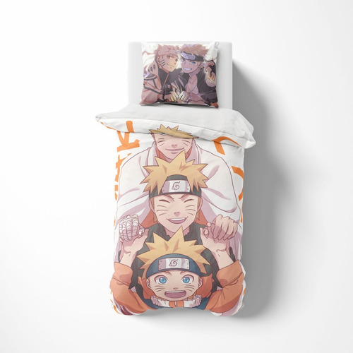 Edredom Solteiro Estampado Naruto Boruto Next Generation