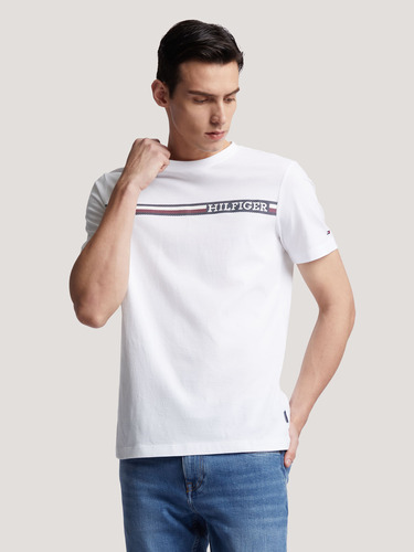 Camiseta Tommy Hilfiger Monotype Sublimado Signature Jersey