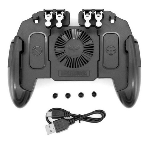 Imagen 3 de 9 de Control Para Celular Gamer 4 Gatillos Y Ventilador Cod Pubg