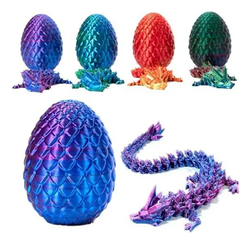Dragón En Huevo Impreso En 3d, Dragon Crystal Dr Totalmente