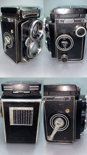 Rolleiflex 2.8 C (type K7c) Lente Zeiss Planar 80mm F/2.8 Preto (Usado)