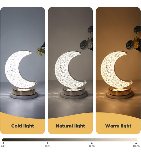 Lámpara De Mesa Con, 3 Colores Cambiant Rechargeable Led