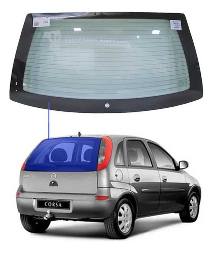 Vidro Traseiro Vigia Chevrolet Corsa 2002 A 2012 Pilkington