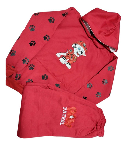 Conjunto Pants Sudadera Paw Patrol Marshall Perrito Rojo 