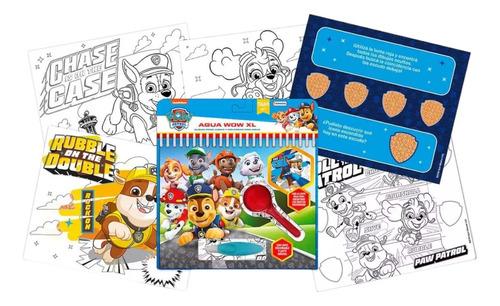 Libro Paw Patrol Para Colorear Pinta Facil Agua Wow