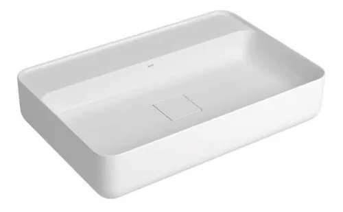comprar Cuba De Apoio Retangular 60x40cm Com Mesa Branca Slim Deca