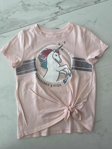 Remera Abercrombie Kids Rosa Caballo Talle 5-6 Años