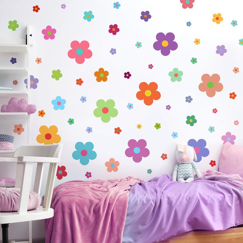 Pegatina De Pared Floral Despegable Decoración Bohemia Para