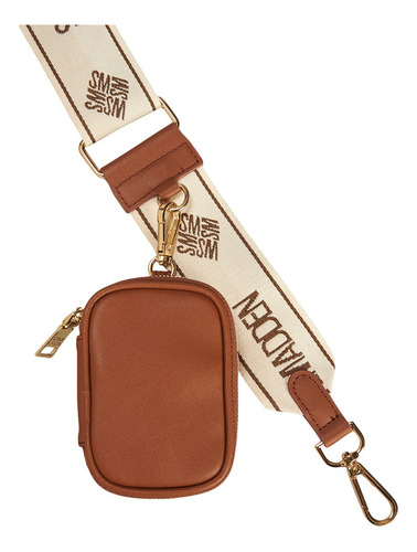 Bolsa Satchel Bwebber Straw Color Marrón Claro Steve Madden Acabado De Los Herrajes Oro