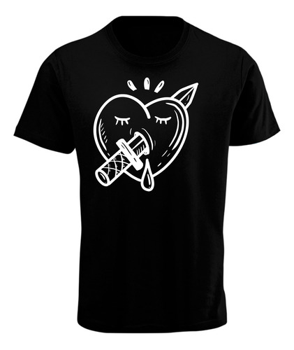 Playera Con Diseño Corazón Herido Dark - Corazón - Amor