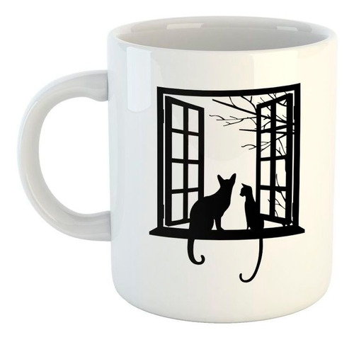 Taza De Plastico Gatos Mirando Por La Ventana