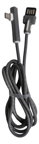 Cabo Usb Carregador Tipo C Turbo 3.1a Em L 90 Graus 1.2m Cor Cinza