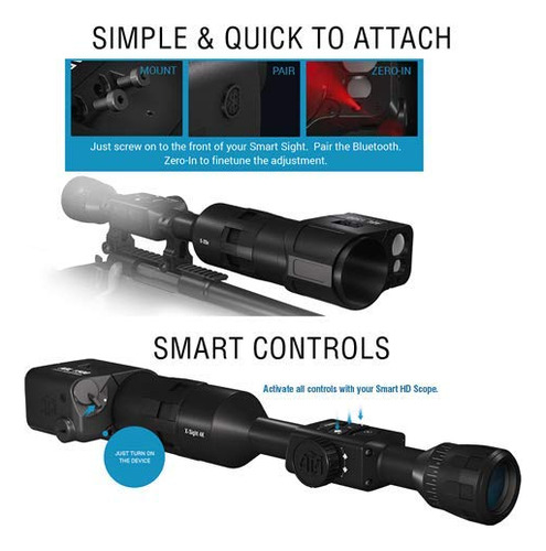 Theopticguru Laser Balistico Auxiliar Atn (abl) Con Bluetoot
