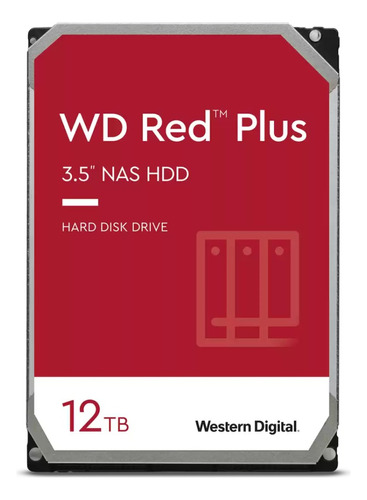 Disco Hdd 3.5 Sata 12tb Western Digital Red Plus 7200rpm Nas