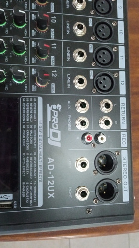 Consola Pro Dj 12 Canales Con Efectos Bluetooth Usb Nuevas