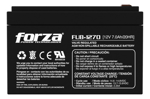 Bateria Para Ups  12v 7ah Forza Fub-1270