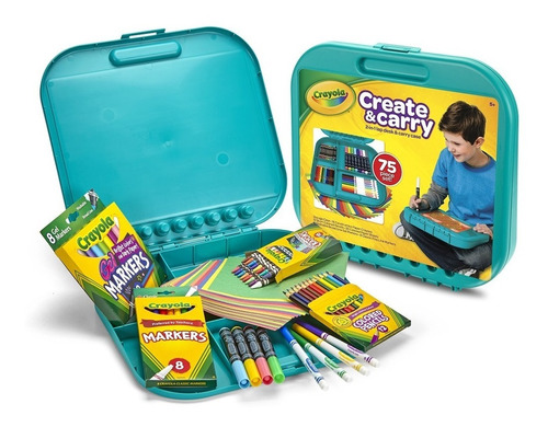 Kit Divertido Crayola Create & Carry X75 Piezas Ideal Viajes