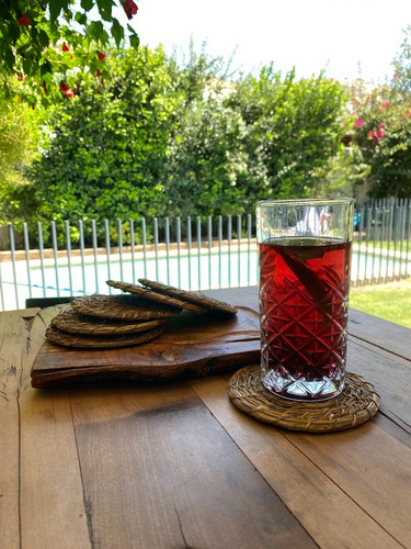 Posavasos De Fibra Natural Tejido En Pita