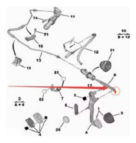 Seguro Bomba Embrague Citroen C-elysee C2 C3 C4 C5 C6