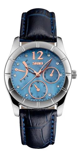 Reloj Mujer Skmei 6911 Cuero Ecologico Elegante Clasico Color De