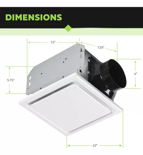 Homewerks Worldwide - Extractor de ventilación silencioso de montaje en  techo para baño