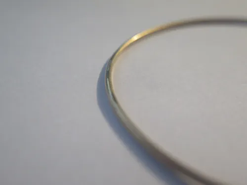 Par De Pulseras - Esclavas Enchapadas En Oro Dorado 6.6 Cm 6.6 Cm (Usado)