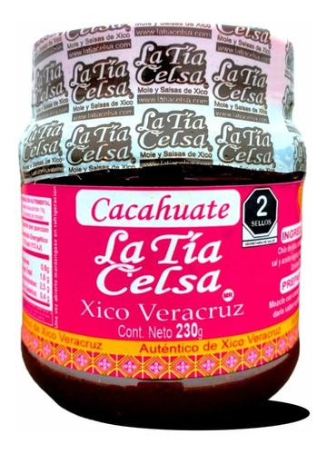 Salsa De Cacahuate (macha) La Tía Celsa. Frasco 250 Gr