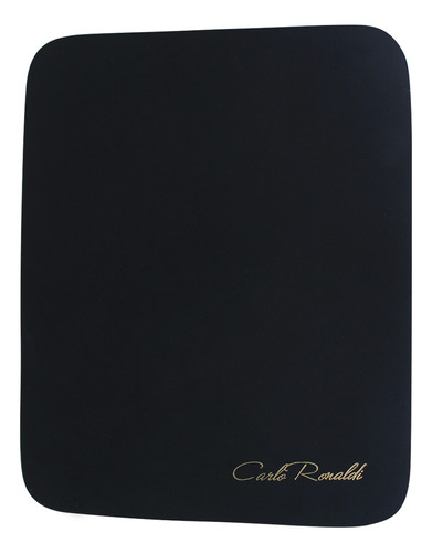 Mouse Pad Carlo Ronaldi Piel Res Genuina Negro Alfombrilla