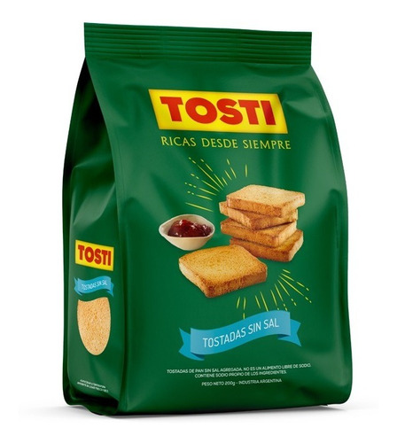 Oferta! Tostadas Tosti Clasicas Sin Sal Gruesas 200g