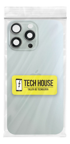 Tapa Trasera Compatible Con Iphone 16 Pro Max + Flexores Titanio Blanco