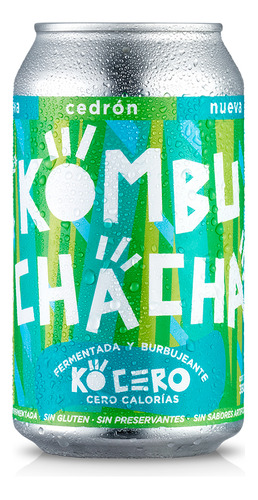 Pack 4 Bebidas Burbujeantes Kombuchacha Cedrón 350 Ml