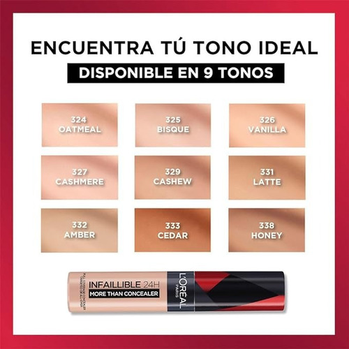 Corrector Liquído L Oréal Paris 24h Tono 329 Tono Cashew Cashew