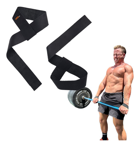 Muñequeras Straps Lifting Orxfit Correas Levantamiento Pesas Color Negro