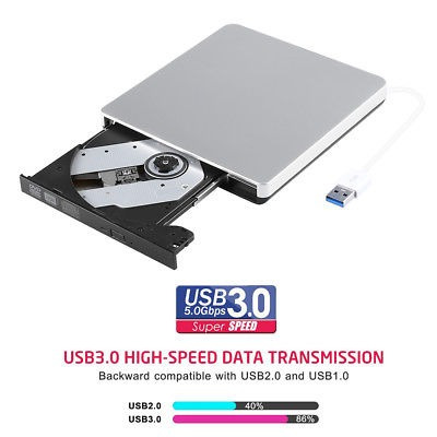 Imagen 1 de 5 de Usb 3.0 Externo Dvd Rw Cd Unidad Grabadora Lector Escritor R