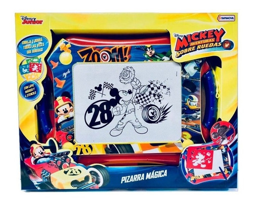 Pizarra Magica Grande A Color Con Mickey 4 Stencils Moldes