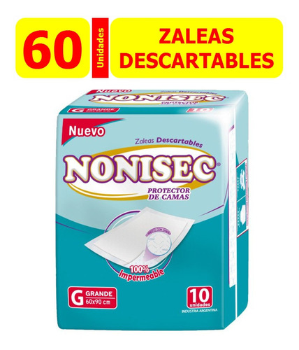 Nonisec Zaleas Protector De Camas X 60 Unidades