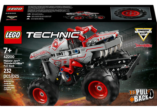 LEGO® Technic™ Monster Jam™ ThunderROARus™ con Motor de Carga Manual 42200; vehículo de juguete construible, regalo para niños y niñas desde 7 años