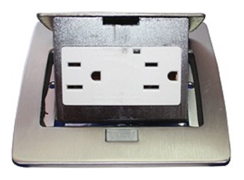 Mini Caja De Piso Acero Inoxidable 2 Contactos 127v Th-mc-pc