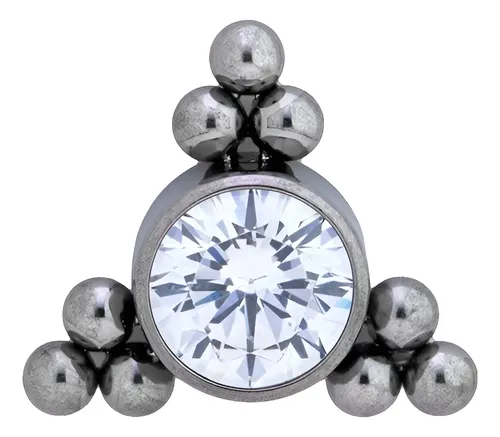 comprar Piercing Labret Cluster Triangulo Filigranas Titanio Oreja
