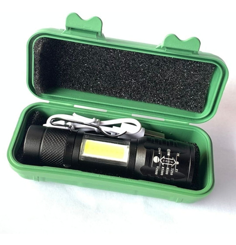 Mini Linterna Led Recargable Bolsillo, Zoom Camping Tactica