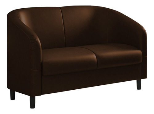 Sofa Decorativo 2 Lugares 120 Cm Scala Corano Tcs 721 Moll Cor Marrom-escuro