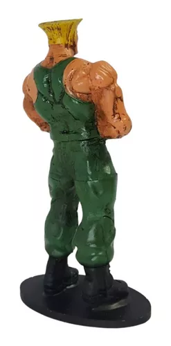 Estátua Guile Em Resina Realista 18cm Altura Street Fighter