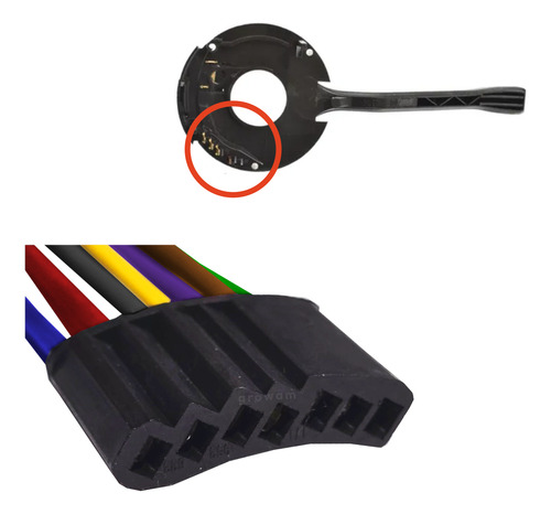 Ficha 7 Vías Llave Limpia Parabrisa Vw Gol Saveiro Voyage