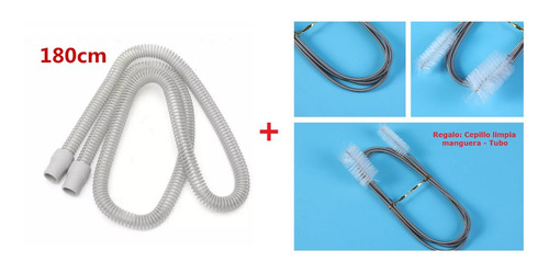 Tubo Manguera Universal Cpap, Apap Mas Cepillo Limpia Tubos