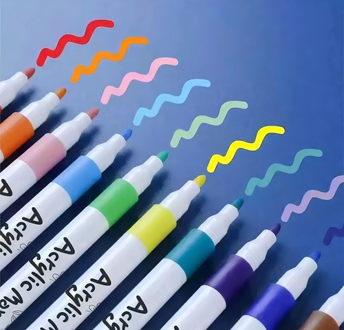 Kit 48 Cores Marcadores De Acrílico Canetas De Pintura