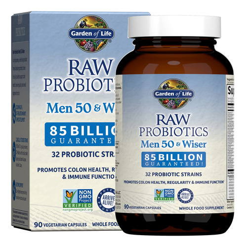 Probiótico Garden Of Life Raw Men Com Mais De 50 90 Cápsulas