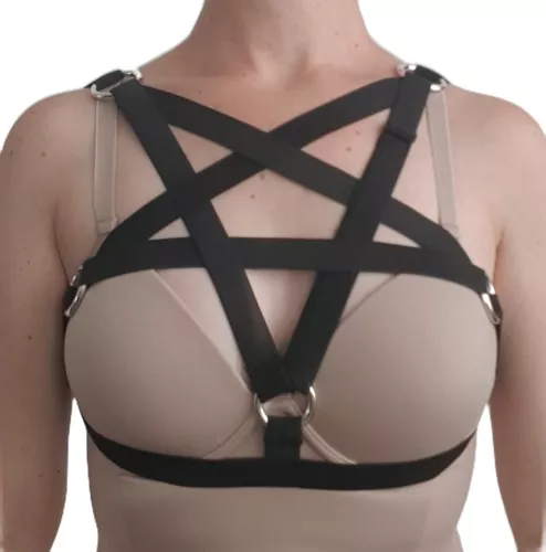 Harness Bra Pentagrama Arreio Corporal Em Elastano Pentacle